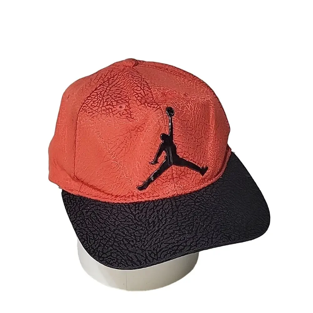 Air Jordan Jumpman Youth Baseball Cap, Hat, Large Chrome Logo, Red/Black